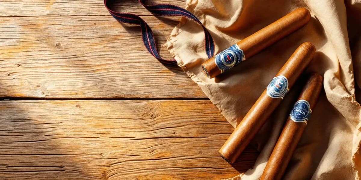 Hand-rolled cigars on a weathered wooden surface